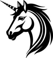 Einhorn - - schwarz und Weiß isoliert Symbol - - Vektor Illustration