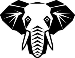 Elefant - - schwarz und Weiß isoliert Symbol - - Vektor Illustration