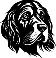 hund - minimalistisk och platt logotyp - vektor illustration