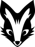 skunk - svart och vit isolerat ikon - vektor illustration