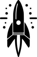 Rakete - - minimalistisch und eben Logo - - Vektor Illustration