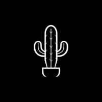 Kaktus - - minimalistisch und eben Logo - - Vektor Illustration