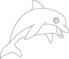 Gliederung Delfin Clip Art zum Meer Leben Liebhaber vektor