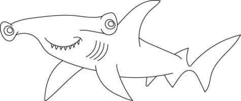 översikt haj ClipArt för älskande av hav djur vektor
