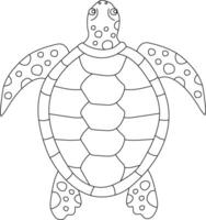 Gliederung Meer Schildkröte Clip Art vektor