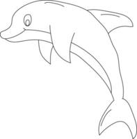 Gliederung Delfin Clip Art zum Meer Leben Liebhaber vektor