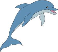 färgrik delfin ClipArt för älskande av hav djur vektor