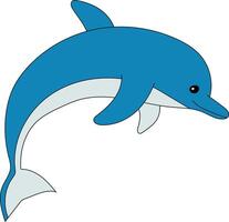 bunt Delfin Clip Art zum Liebhaber von Meer Tiere vektor