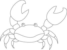 Wasser- Tier. Gliederung Krabbe Clip Art vektor