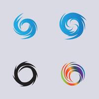 einstellen von Hurrikan Logo Symbol Symbol Illustration Vektor Unternehmen