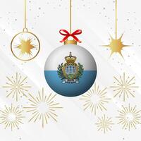 Weihnachten Ball Ornamente san Marino Flagge Feier vektor