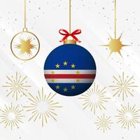 jul boll ornament cape verde flagga firande vektor