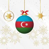 jul boll ornament azerbaijan flagga firande vektor