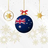 jul boll ornament Australien flagga firande vektor