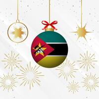 jul boll ornament moçambique flagga firande vektor