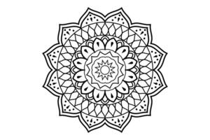 Mandala Design, Blumen- kreisförmig Mandala Design, schwarz und Weiß Hintergrund mit Mandala Design vektor