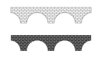 Backstein Brücke Symbol. Vektor Illustration.