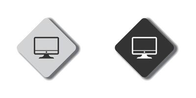 pc Symbol. Computer Monitor Symbol. eben Vektor Illustration.