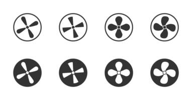 Ventilator Symbole Sammlung. minimalistisch eben Design. Vektor Illustration.