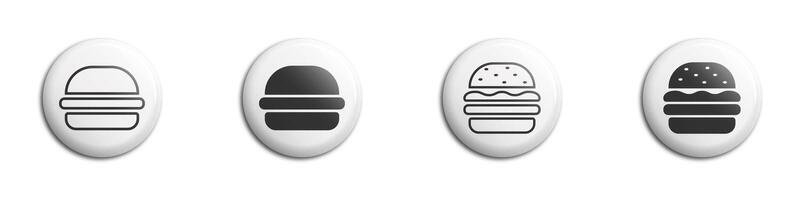 burger ikon. hamburgare logotyp. snabb mat symbol. vektor illustration.