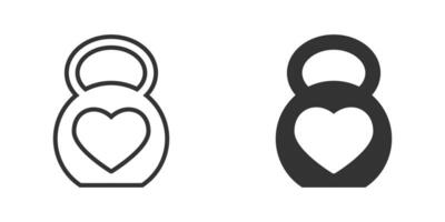 kettle ikon med hjärta form inuti. vektor illustration.
