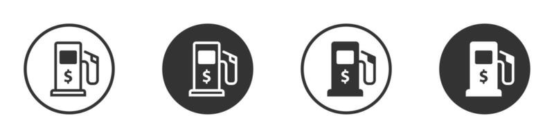 gas station ikon med dollar tecken. bensin station symbol. vektor illustration.