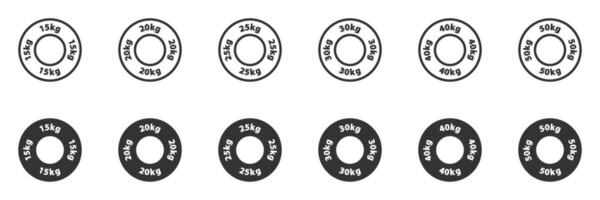 cirkel sudd expander ikon uppsättning. vektor illustration.