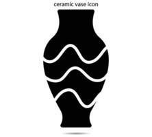 Keramik Vase Symbol, Vektor Illustrator