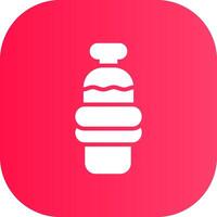 Wasserflasche kreatives Icon-Design vektor