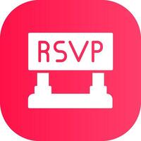 rsvp kreatives Icon-Design vektor