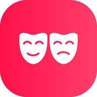 Theatermasken kreatives Icon-Design vektor