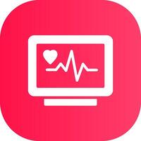 EKG-Monitor kreatives Icon-Design vektor