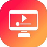 Video-Player kreatives Icon-Design vektor