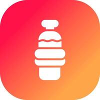 Wasserflasche kreatives Icon-Design vektor