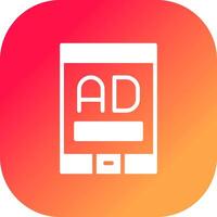 mobil reklam kreativ ikon design vektor