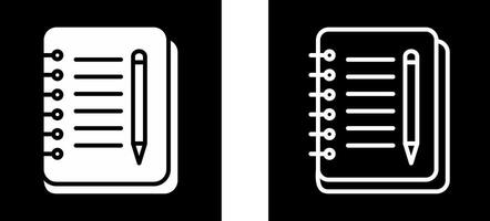 Vektorsymbol für Notizbuch und Stift vektor