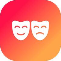 Theatermasken kreatives Icon-Design vektor