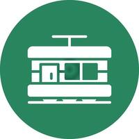 Straßenbahn kreatives Icon-Design vektor