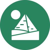 Pyramide Landschaft kreativ Symbol Design vektor