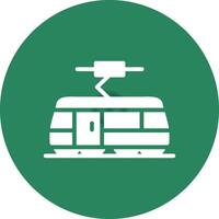 Straßenbahn kreatives Icon-Design vektor