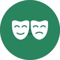 Theatermasken kreatives Icon-Design vektor