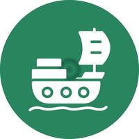 Piratenschiff kreatives Icon-Design vektor