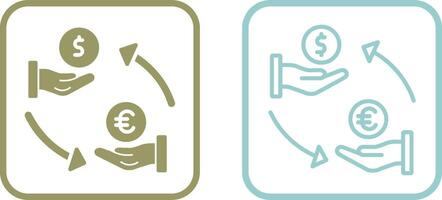 Dollar-Euro-Vektor-Symbol vektor