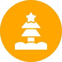 Weihnachtsbaum kreatives Icon-Design vektor