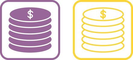 Vektorsymbol für Stapel von Münzen vektor