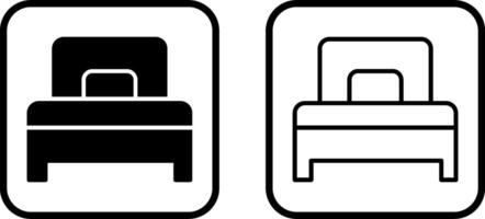 Einzelbett-Vektor-Symbol vektor