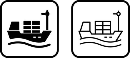 Ladung Schiff ich Vektor Symbol