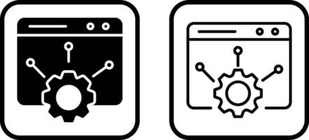 Vektorsymbol für Webeinstellungen vektor