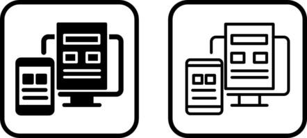 Vektorsymbol für adaptives Layout vektor