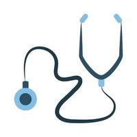 online läkare, stetoskop diagnostisk konsult medicinskt skydd covid 19, platt stilikon vektor
